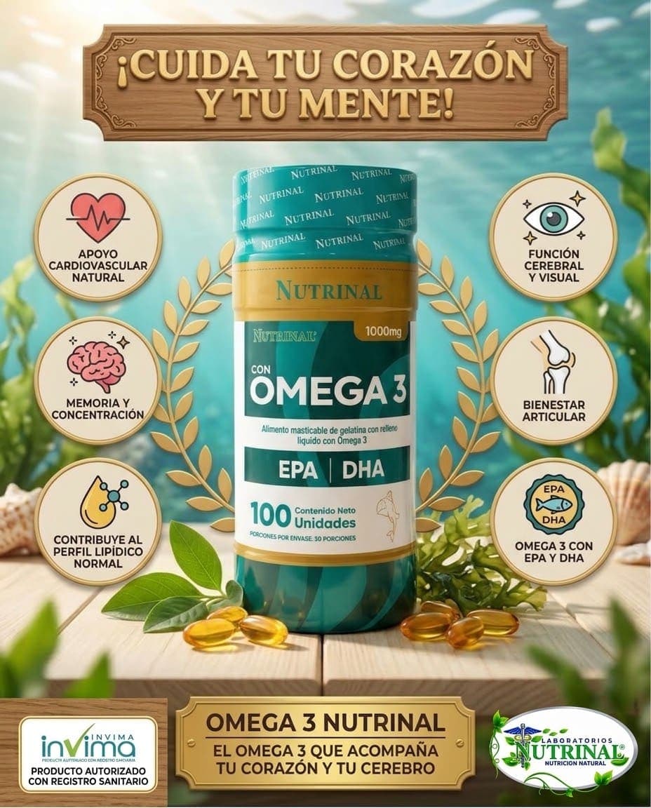 Omega 3 EPA · DHA de Laboratorios Nutrinal: Tu corazón también necesita nutrición