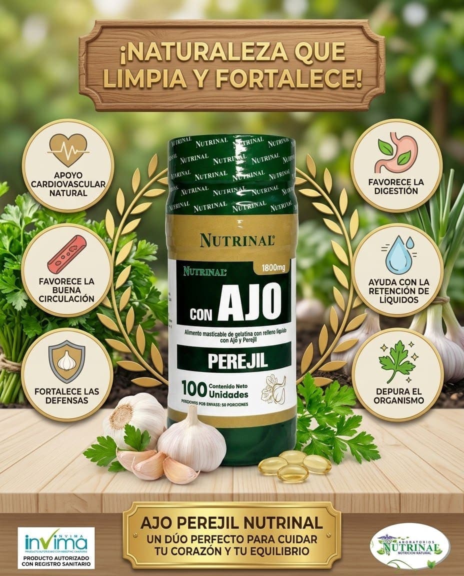 Ajo Perejil de Laboratorios Nutrinal: Naturaleza que limpia y fortalece