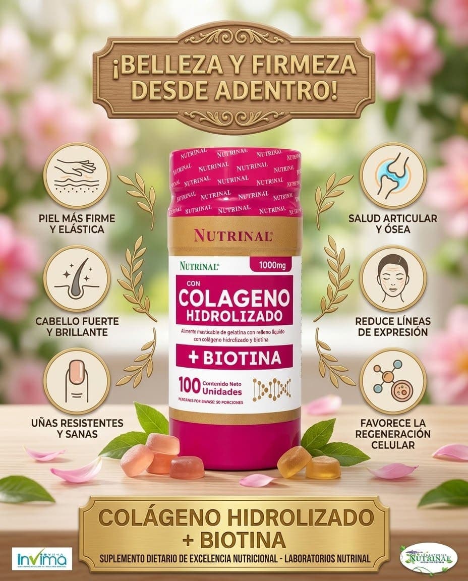 Colágeno Hidrolizado + Biotina de Laboratorios Nutrinal: La belleza empieza por dentro