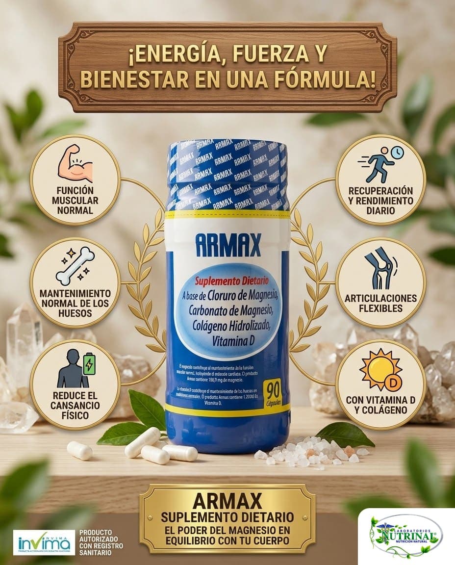 ARMAX de Laboratorios Nutrinal: El poder del cloruro de magnesio en equilibrio con tu cuerpo