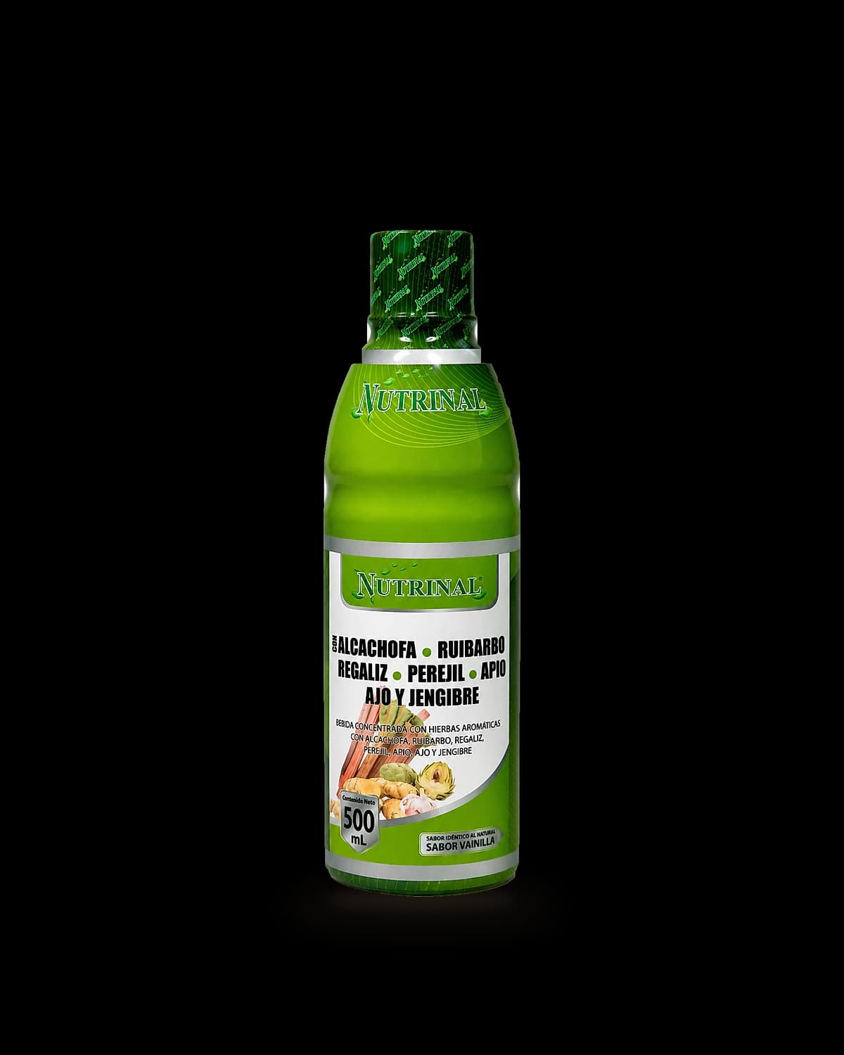 Botella verde de Limpieza Hepática de Laboratorios Nutrinal, jarabe de 500 mL