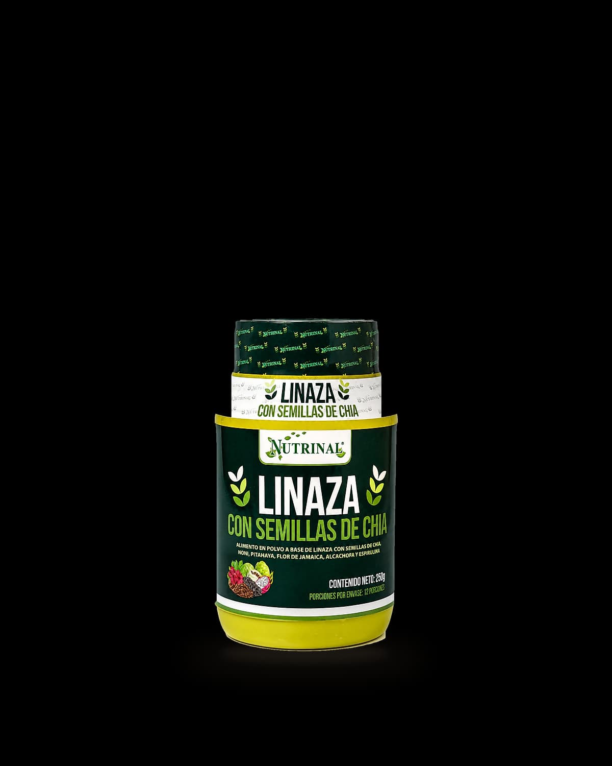 Tarro de Linaza con Semillas de Chía de Laboratorios Nutrinal, alimento en polvo de 250 g