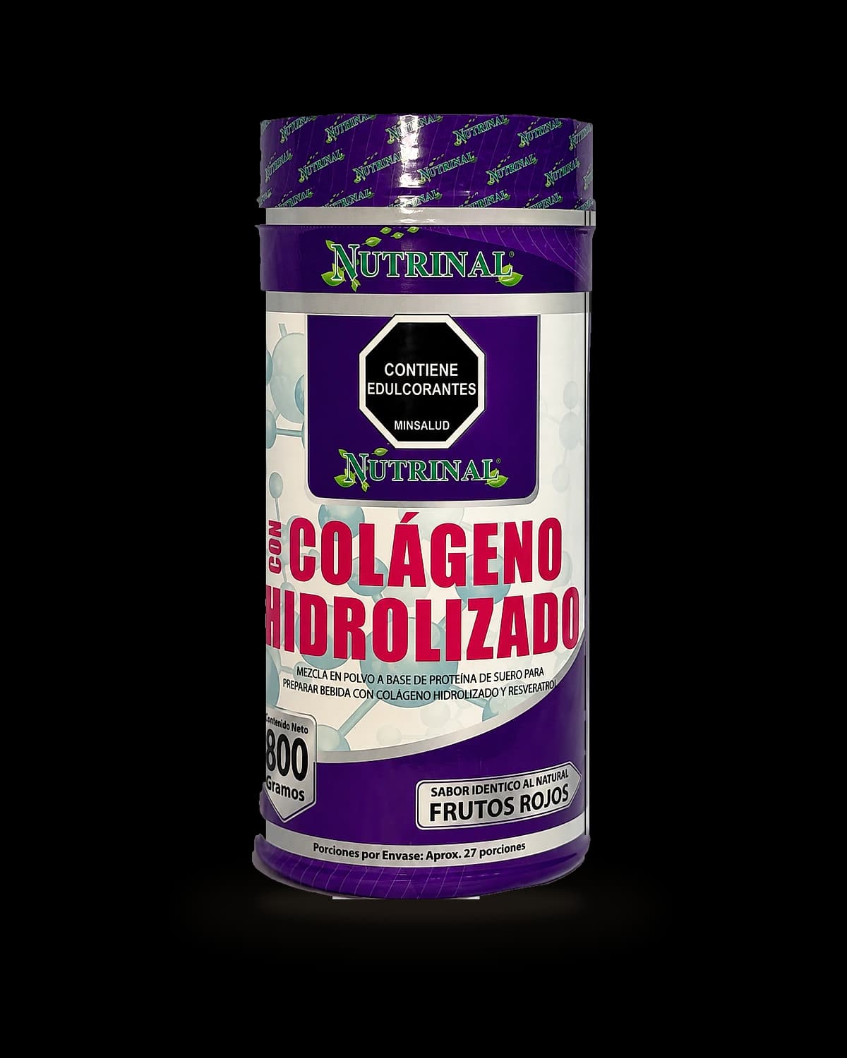 Tarro morado de Colágeno Hidrolizado en polvo de Laboratorios Nutrinal, 800 g sin maltodextrina